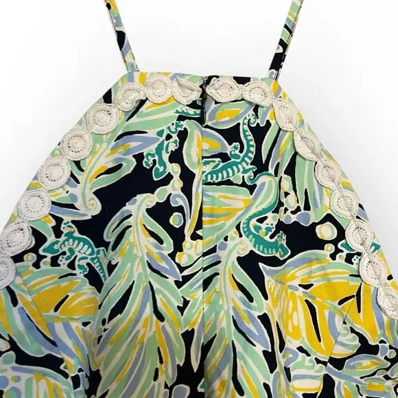 Crown & Ivy Halter Cayo Coco Signature Mini Dress Womens 8 Multicolor Tropical - Picture 11 of 15